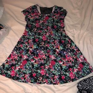 FOREVER 21 PLUS FLORAL SKATER DRESS